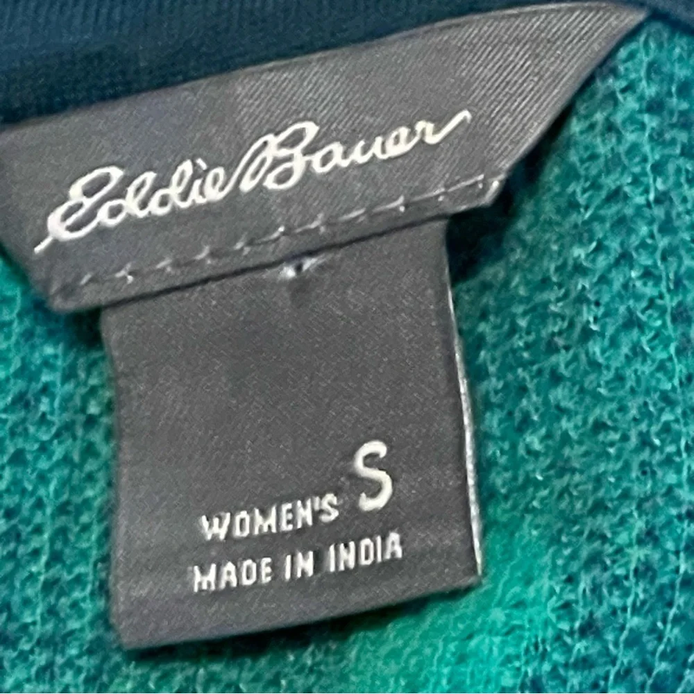 NWOT Eddie Bauer Teal and Navy Long Sleeve Lounge Pajama Top Women’s Size S